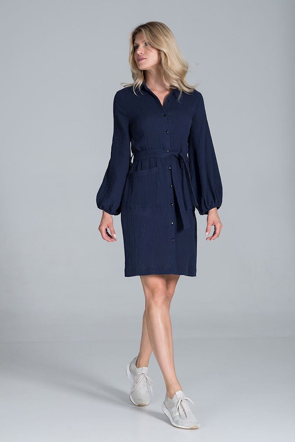 Daydress model 157500 Navy Blue by Figl - Midi Dresses