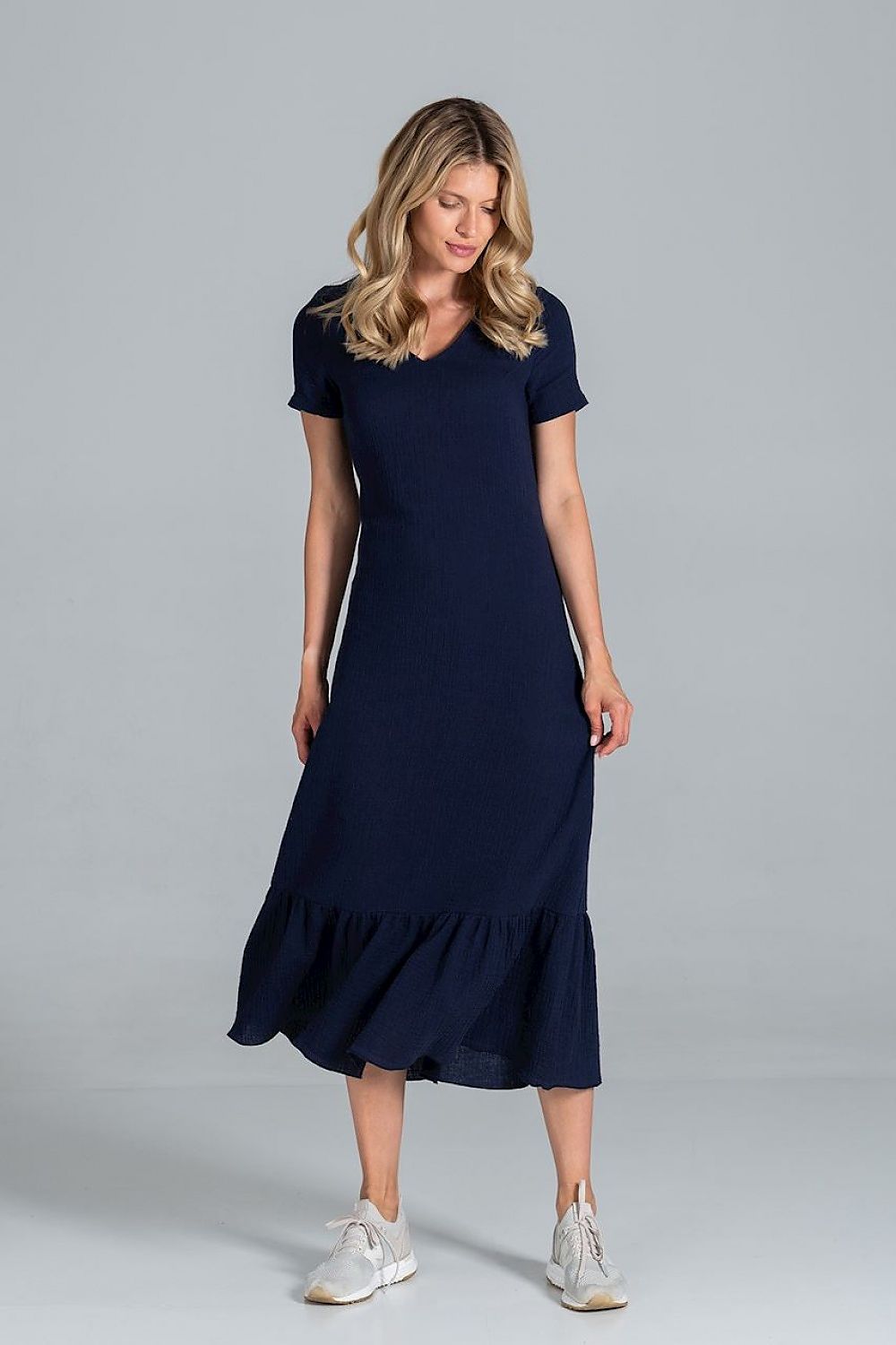 Daydress model 157508 Navy Blue by Figl - Midi Dresses