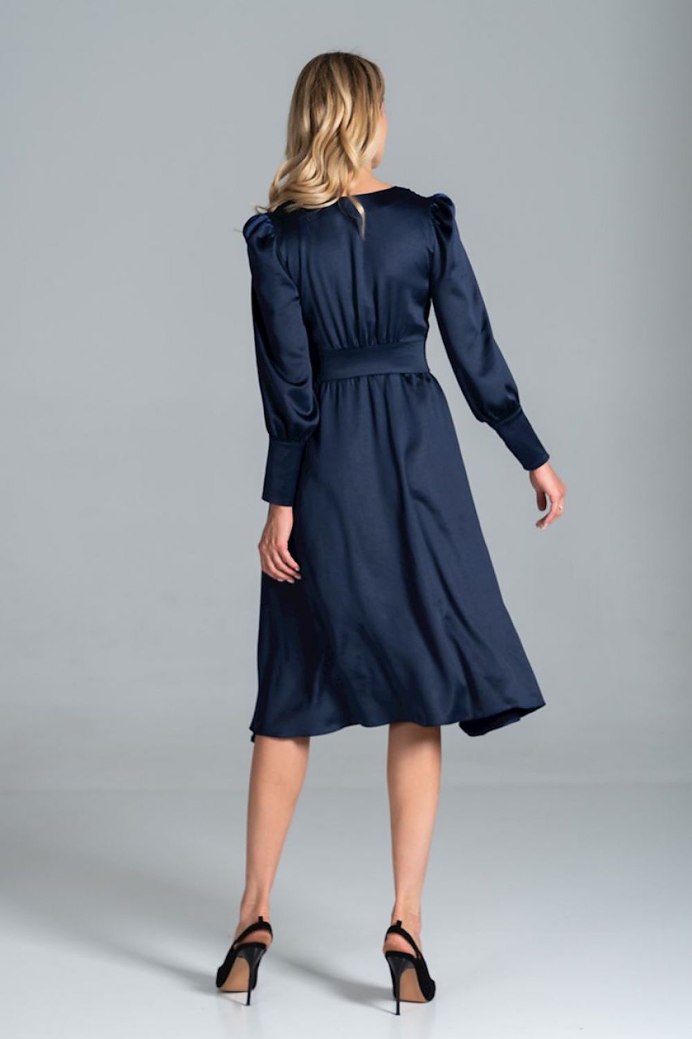 Daydress model 157516 Navy Blue by Figl - Midi Dresses