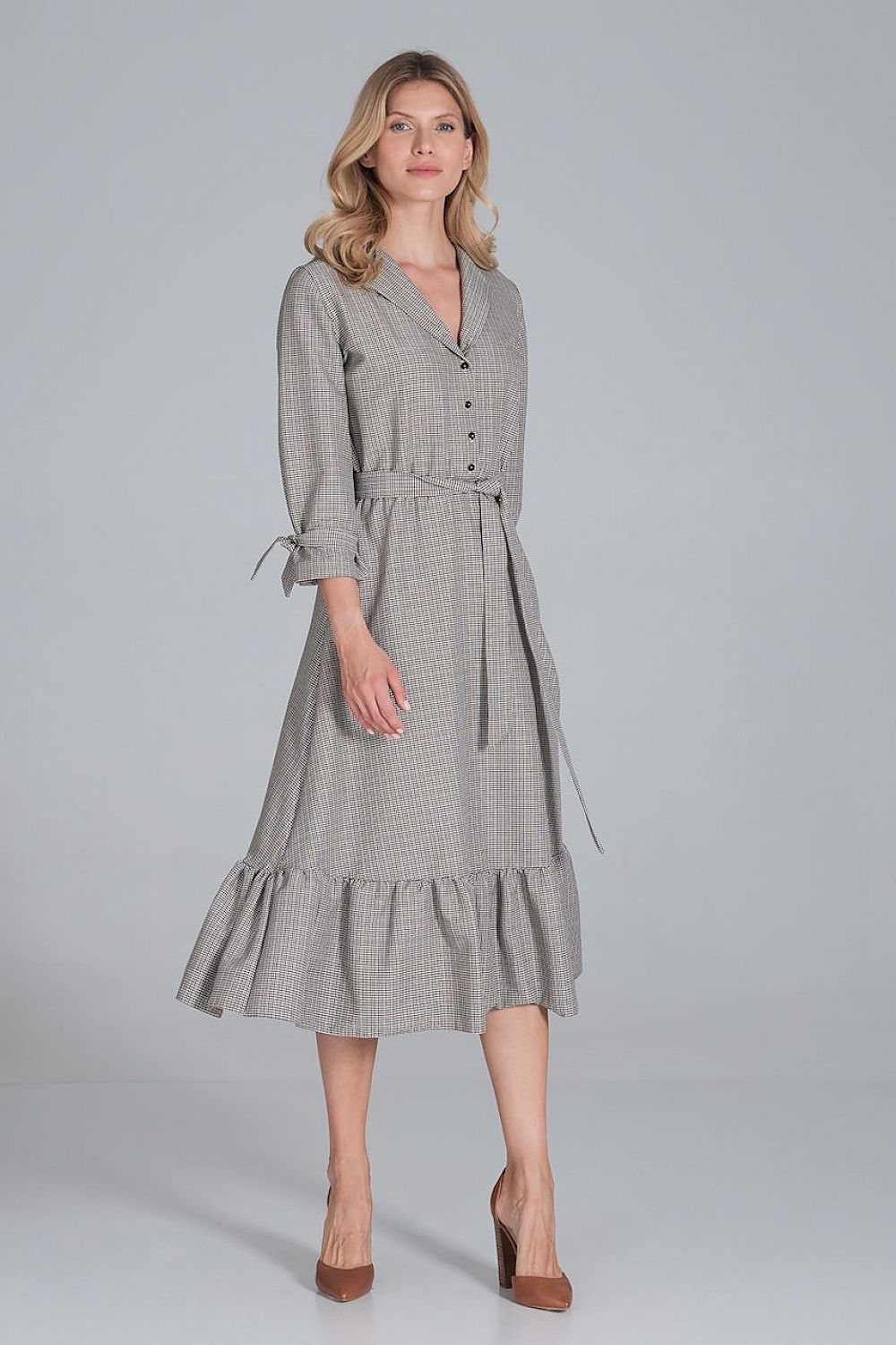 Daydress model 162378 Grey by Figl - Midi Dresses