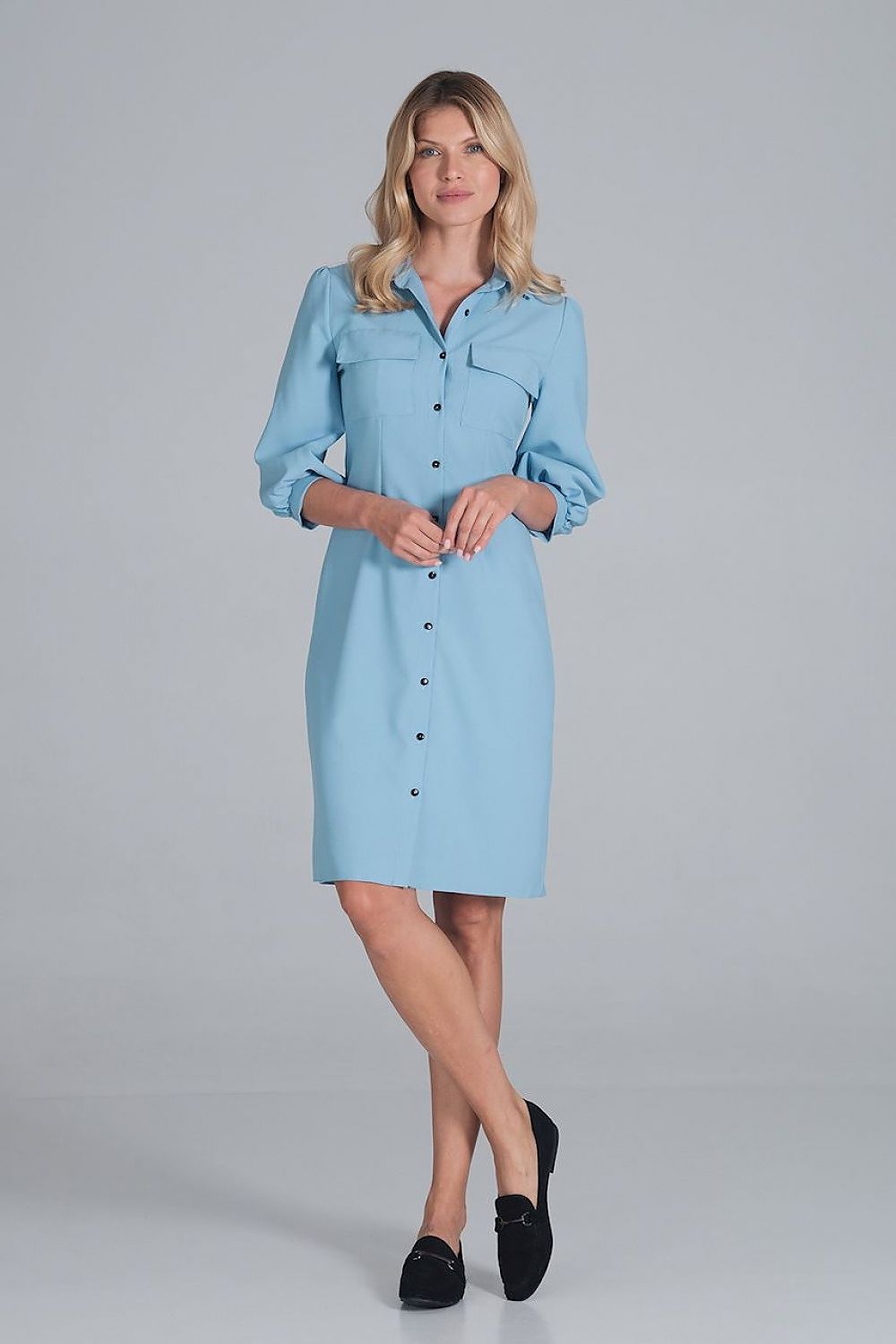 Daydress model 162389 Blue by Figl - Shirt Dresses