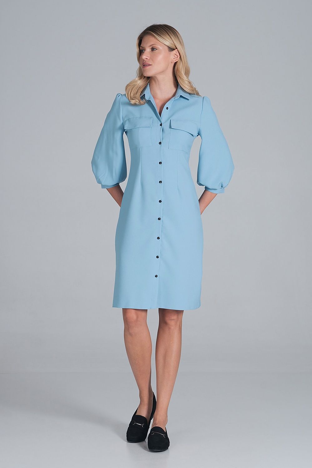 Daydress model 162389 Blue by Figl - Shirt Dresses