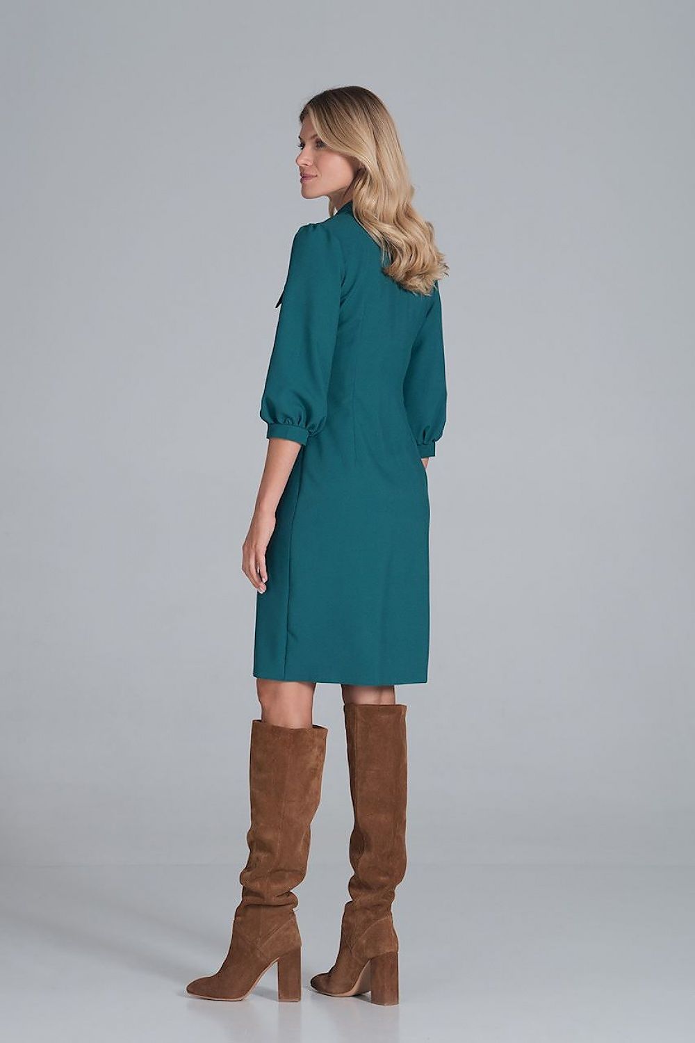 Daydress model 162392 Green by Figl - Shirt Dresses