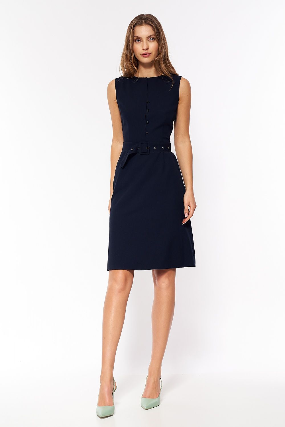 Daydress model 165317 Navy Blue by Nife - Midi Dresses