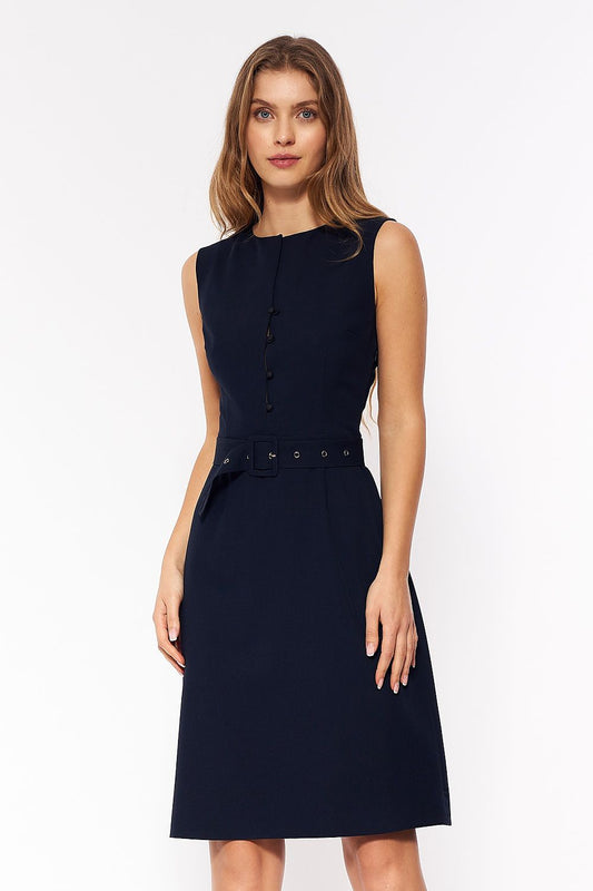 Daydress model 165317 Navy Blue by Nife - Midi Dresses