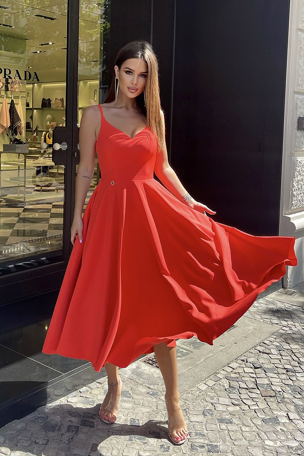 Daydress model 167873 Red by Bicotone - Midi Dresses