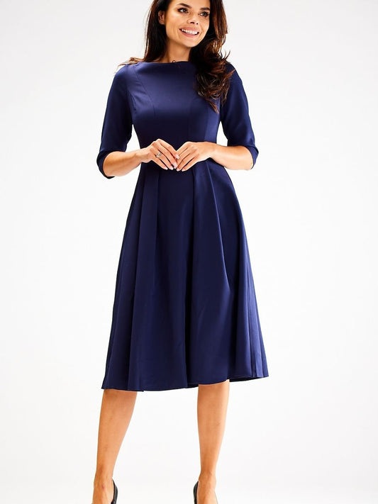 Daydress model 187117 Navy Blue by awama - Midi Dresses