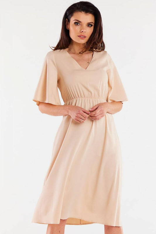 Daydress model 196607 Beige by awama - Midi Dresses