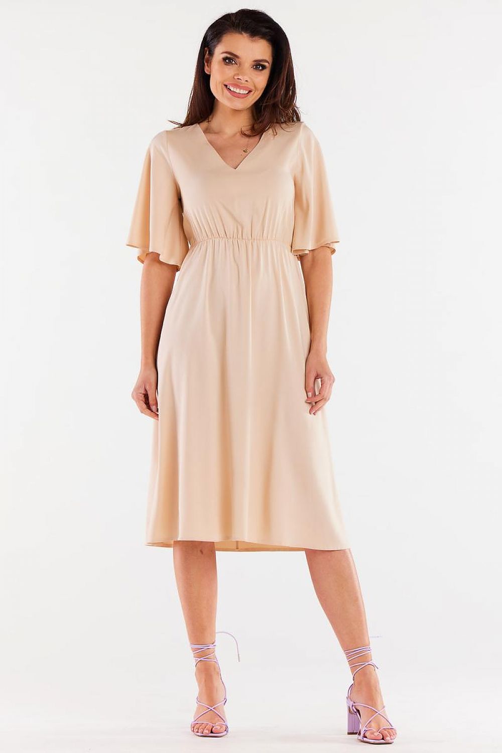 Daydress model 196607 Beige by awama - Midi Dresses