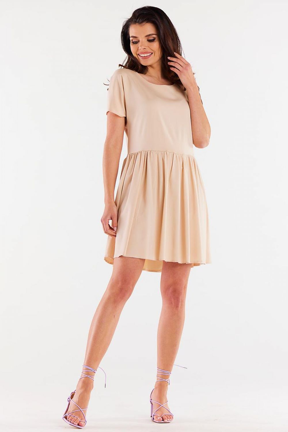 Daydress model 196610 Beige by awama - Short Dresses