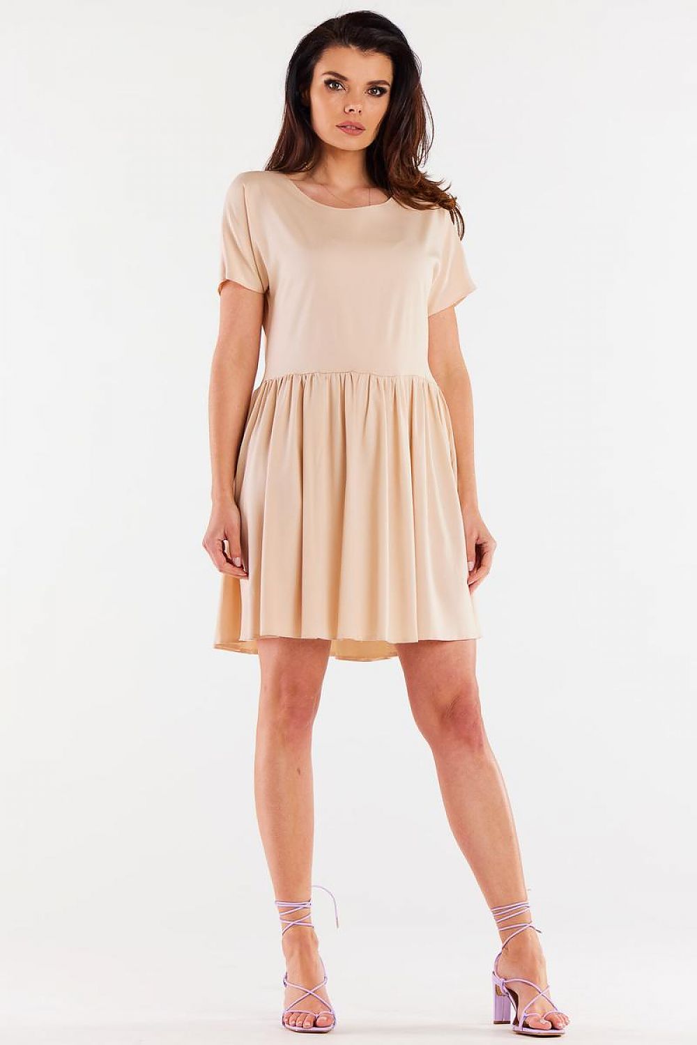 Daydress model 196610 Beige by awama - Short Dresses