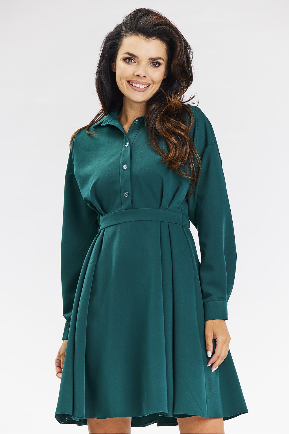 Daydress model 200588 Green by awama - Short Dresses