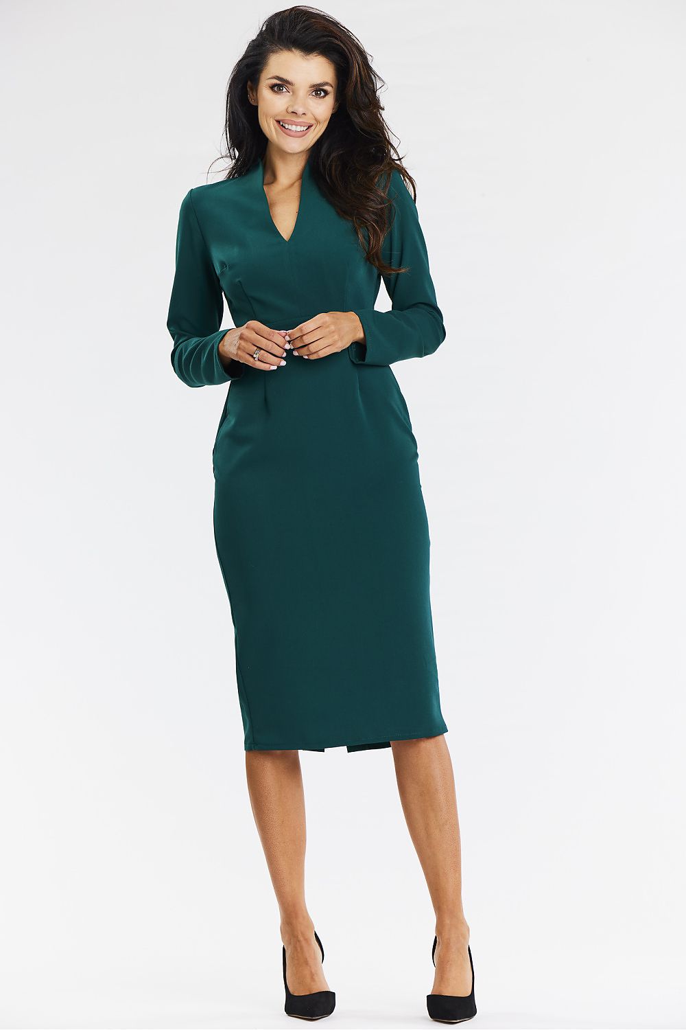 Daydress model 200590 Green by awama - Midi Dresses