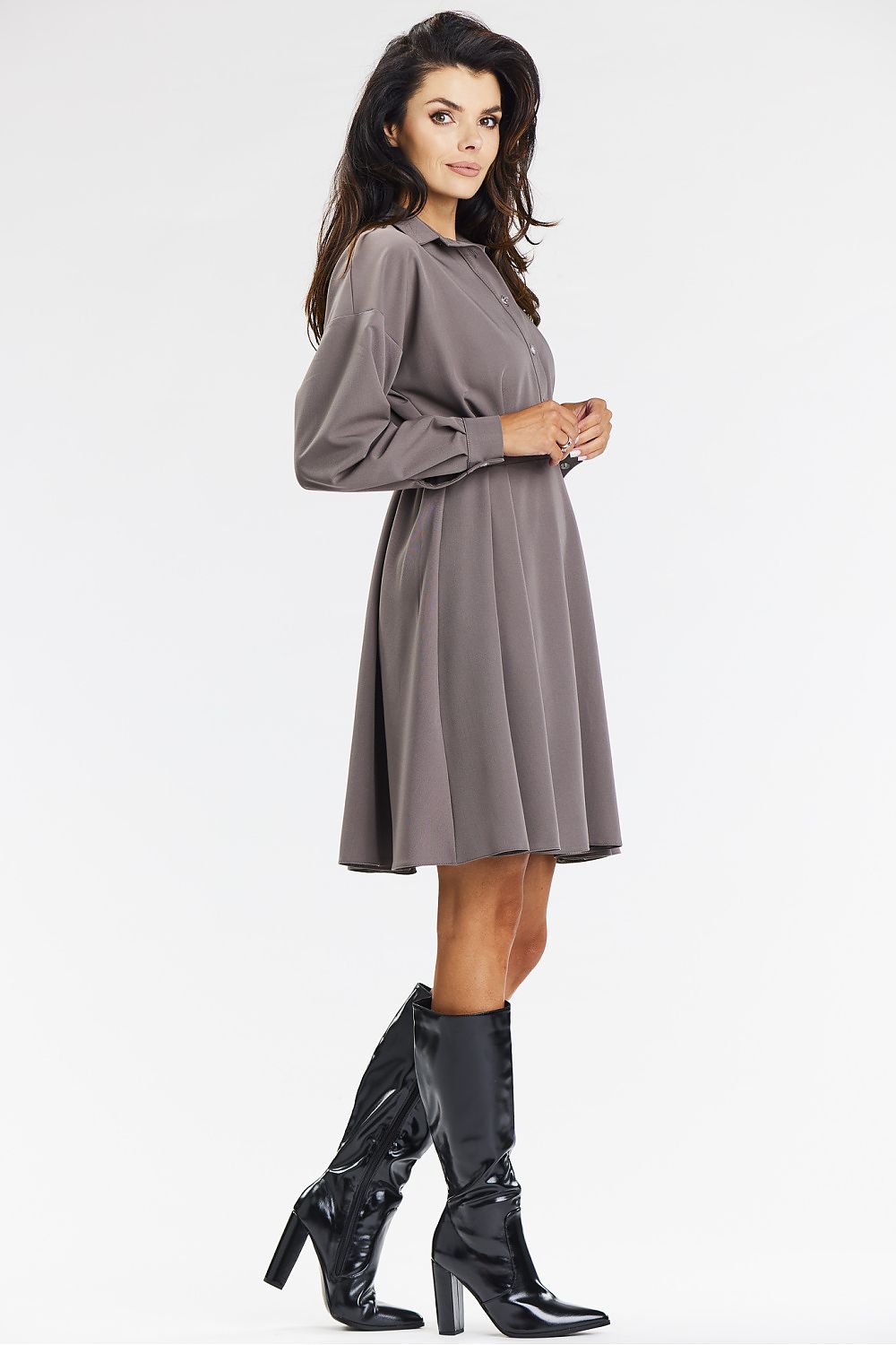 Daydress model 201254 Brown by awama - Short Dresses