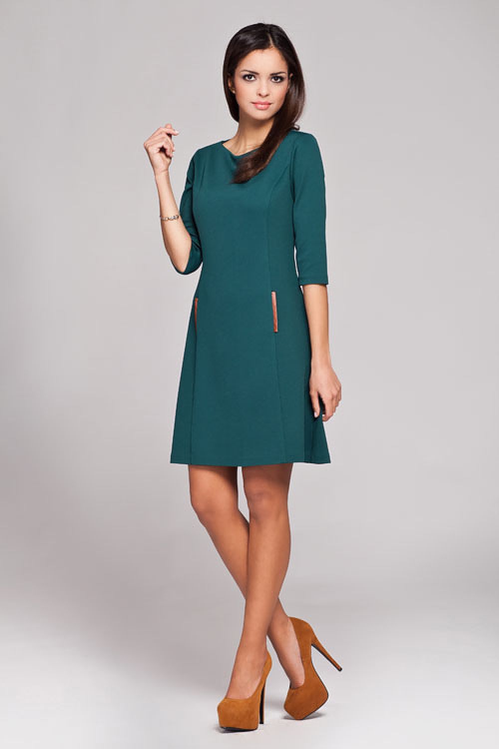 Daydress model 27974 Green by Figl - Short Dresses