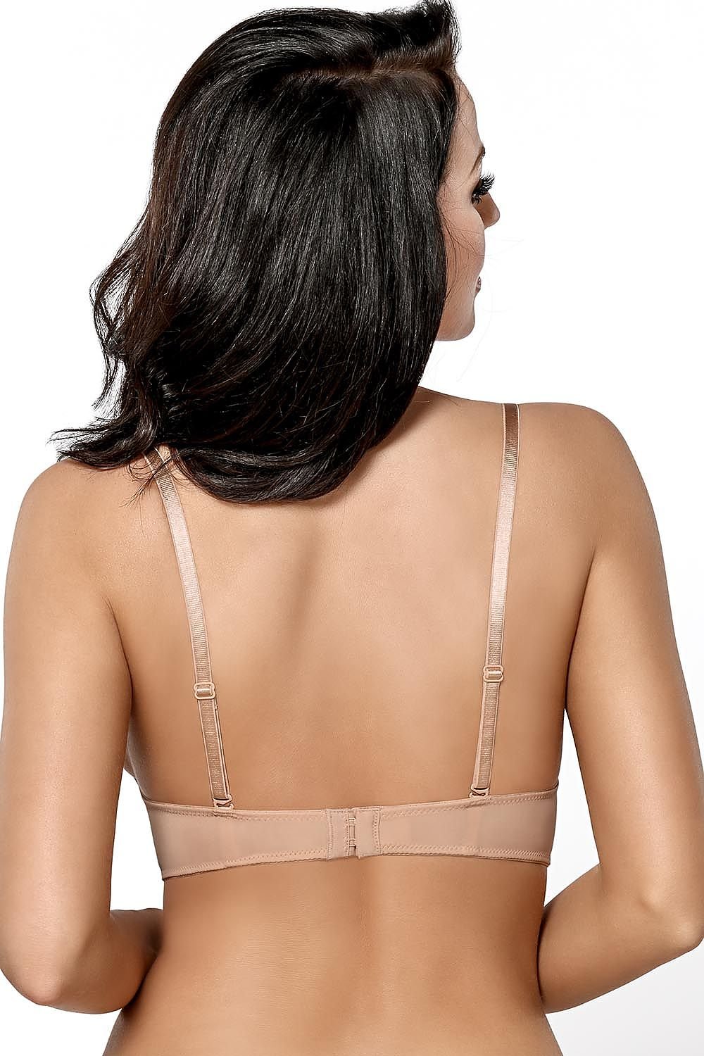 Deep neckline bra model 117790 Beige by Gorsenia Lingerie