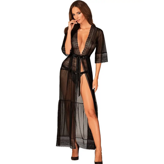 Dressing Gowns/Bathrobes model 173113 Black by Obsessive -