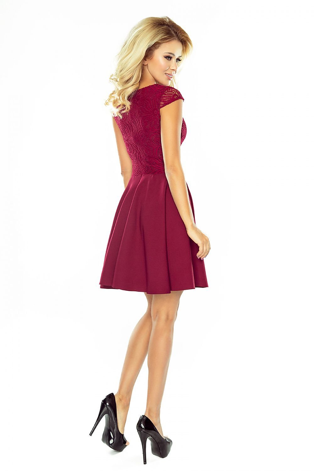 Evening dress model 108606 Burgundy Numoco - Short Dresses