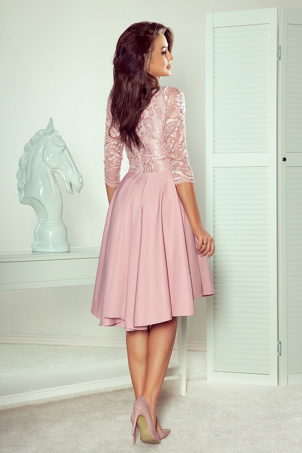 Evening dress model 136998 Pink by Numoco - Short Dresses