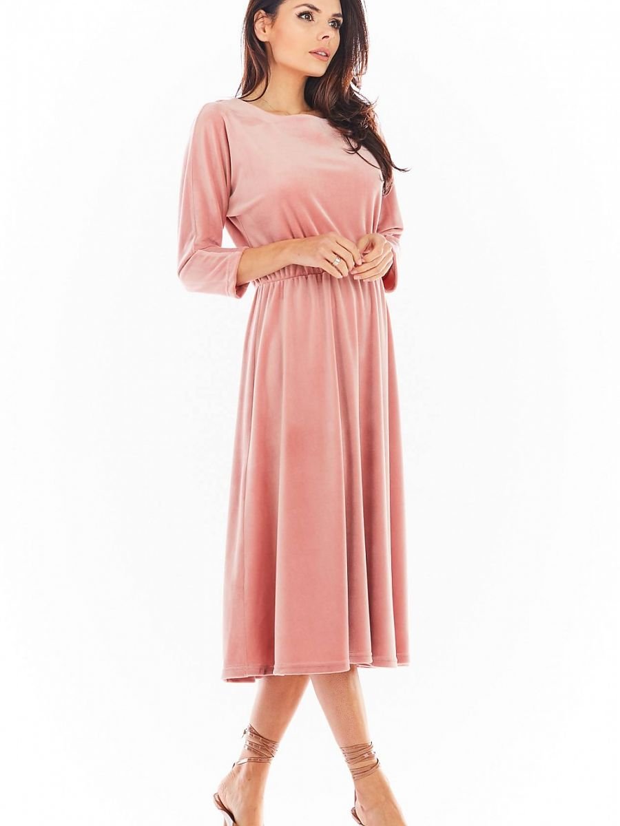 Evening dress model 150735 Pink by awama - Midi Dresses