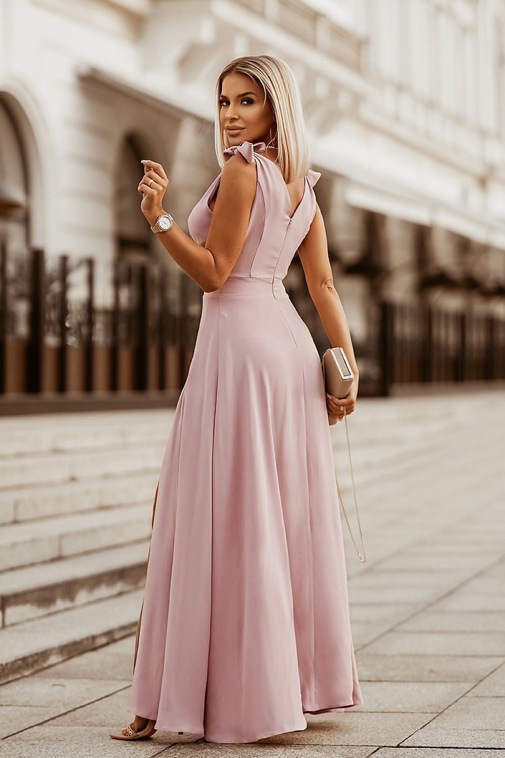 Evening dress model 162506 Pink by Bicotone - Long Dresses