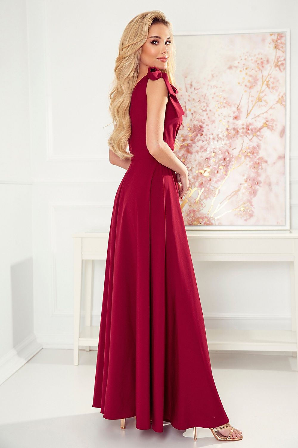 Evening dress model 175009 Burgundy by Numoco - Long Dresses