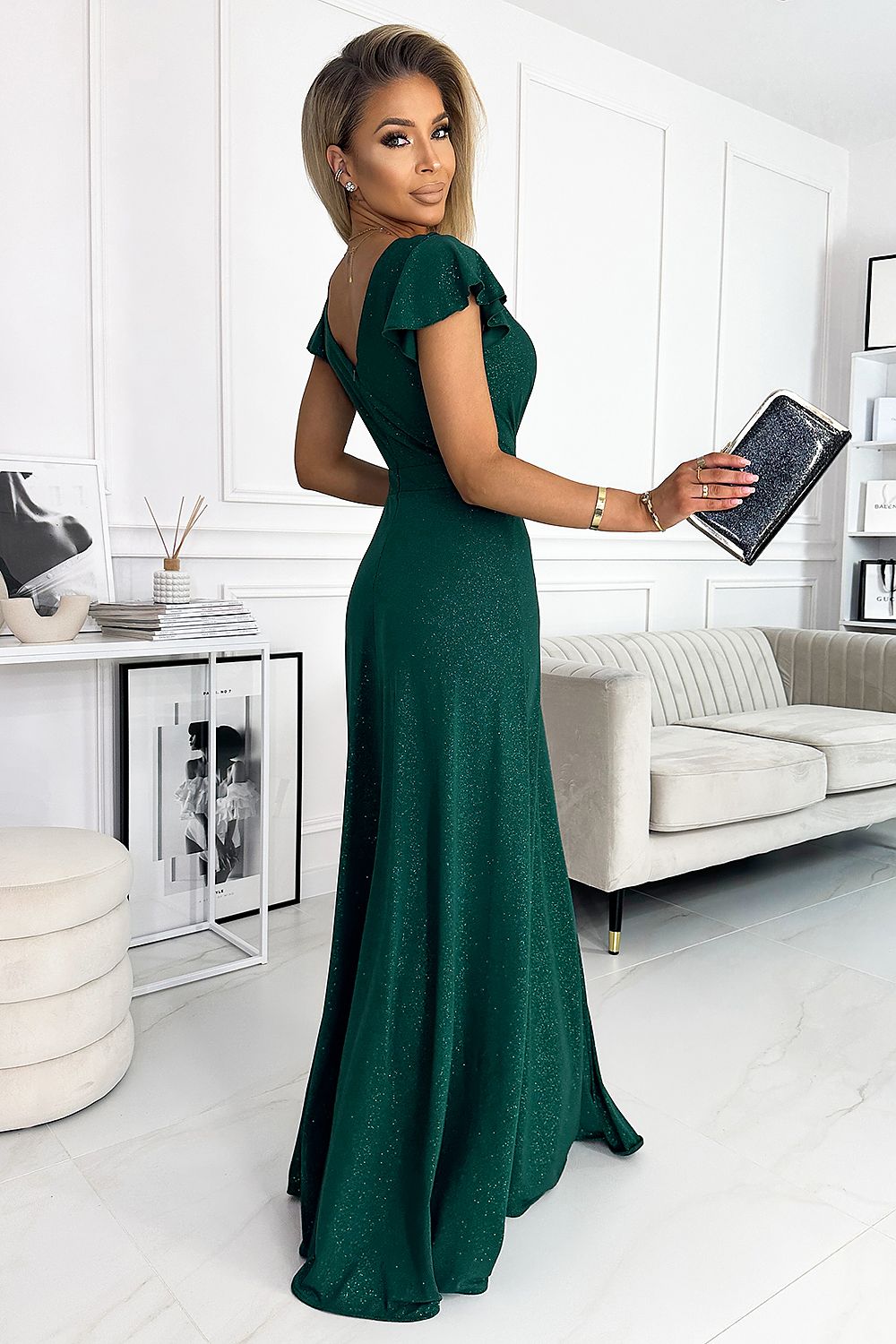 Evening dress model 177052 Green by Numoco - Long Dresses