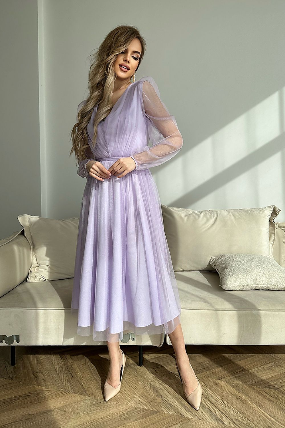 Evening dress model 177817 Violet by Bicotone - Midi Dresses