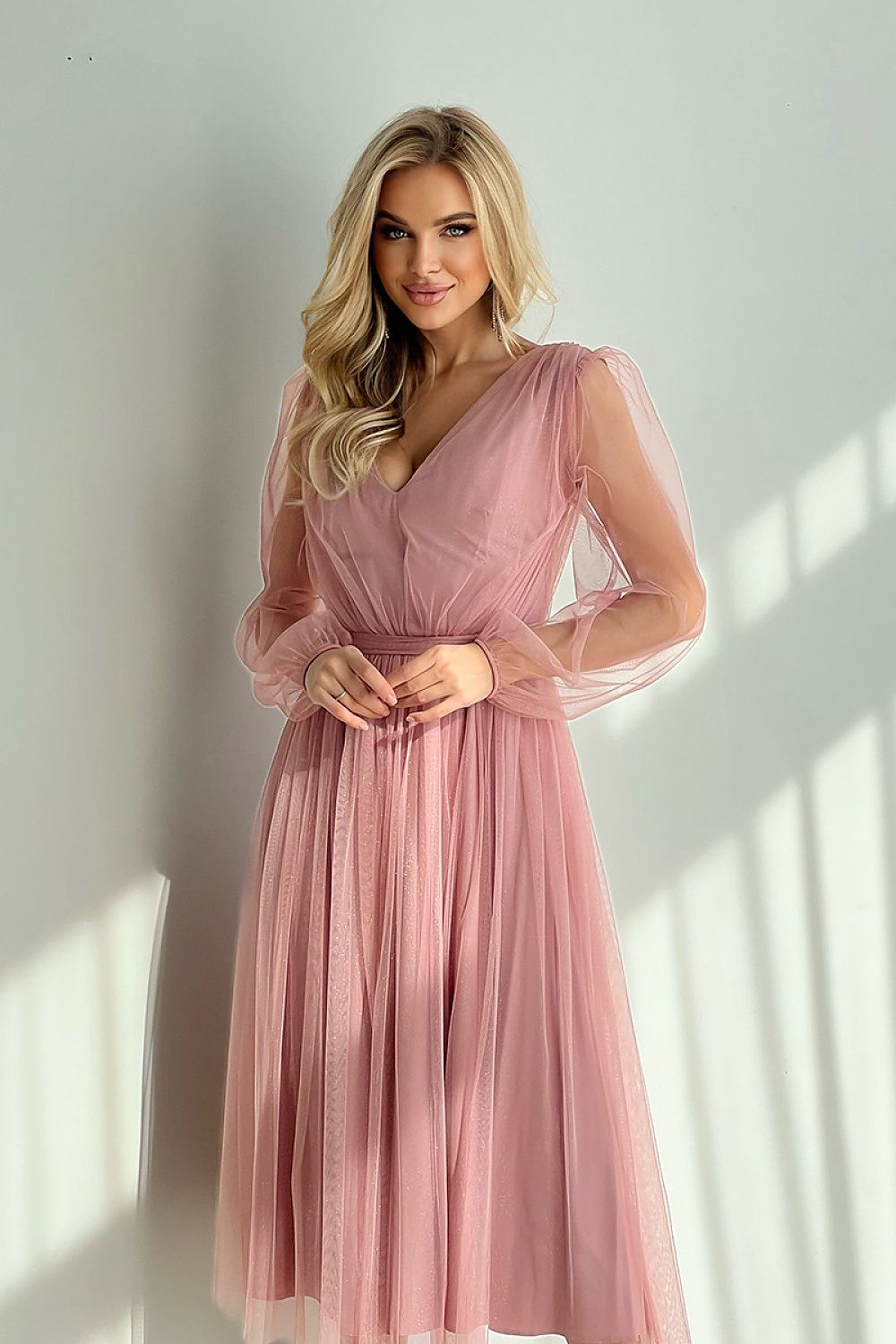 Evening dress model 177894 Pink by Bicotone - Midi Dresses