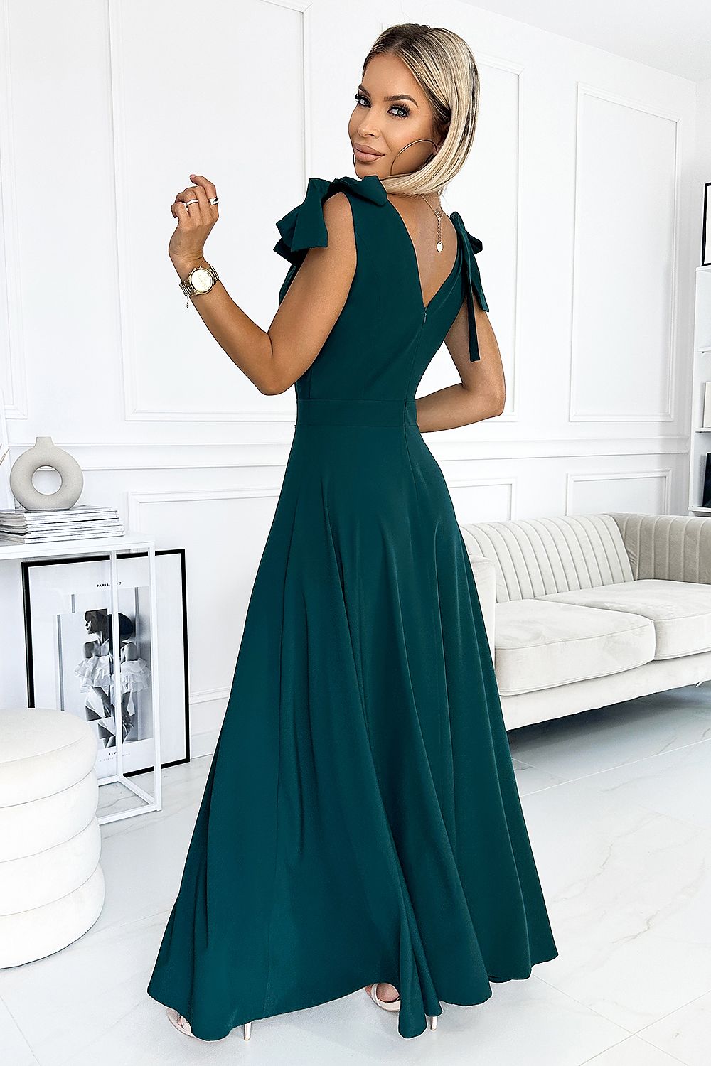 Evening dress model 182530 Green by Numoco - Long Dresses