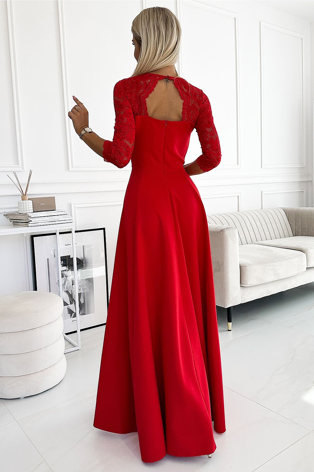 Evening dress model 189086 Red by Numoco - Long Dresses