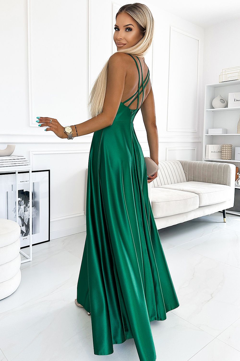 Evening dress model 189089 Green by Numoco - Long Dresses