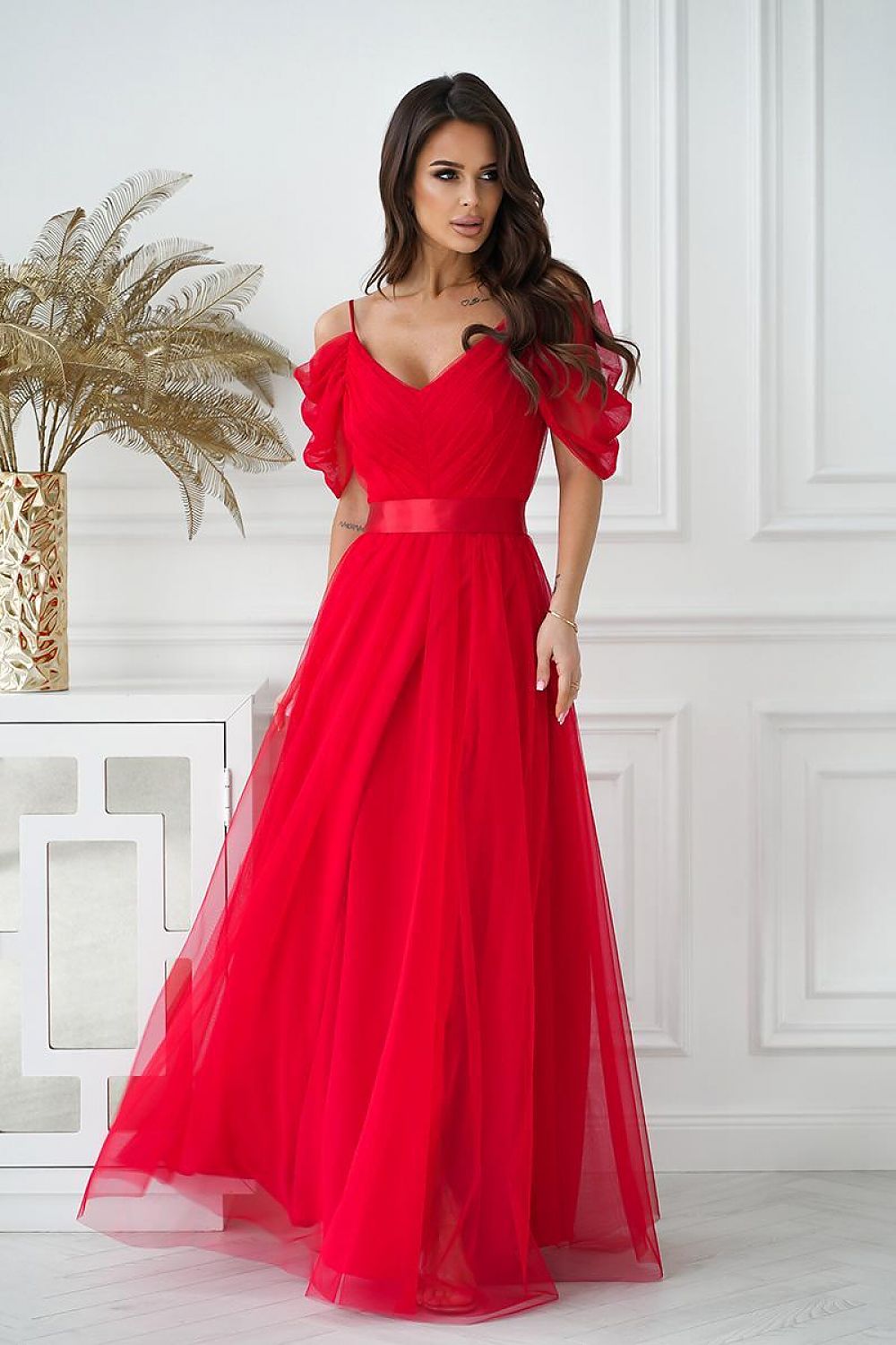 Evening dress model 196096 Red by Bicotone - Long Dresses