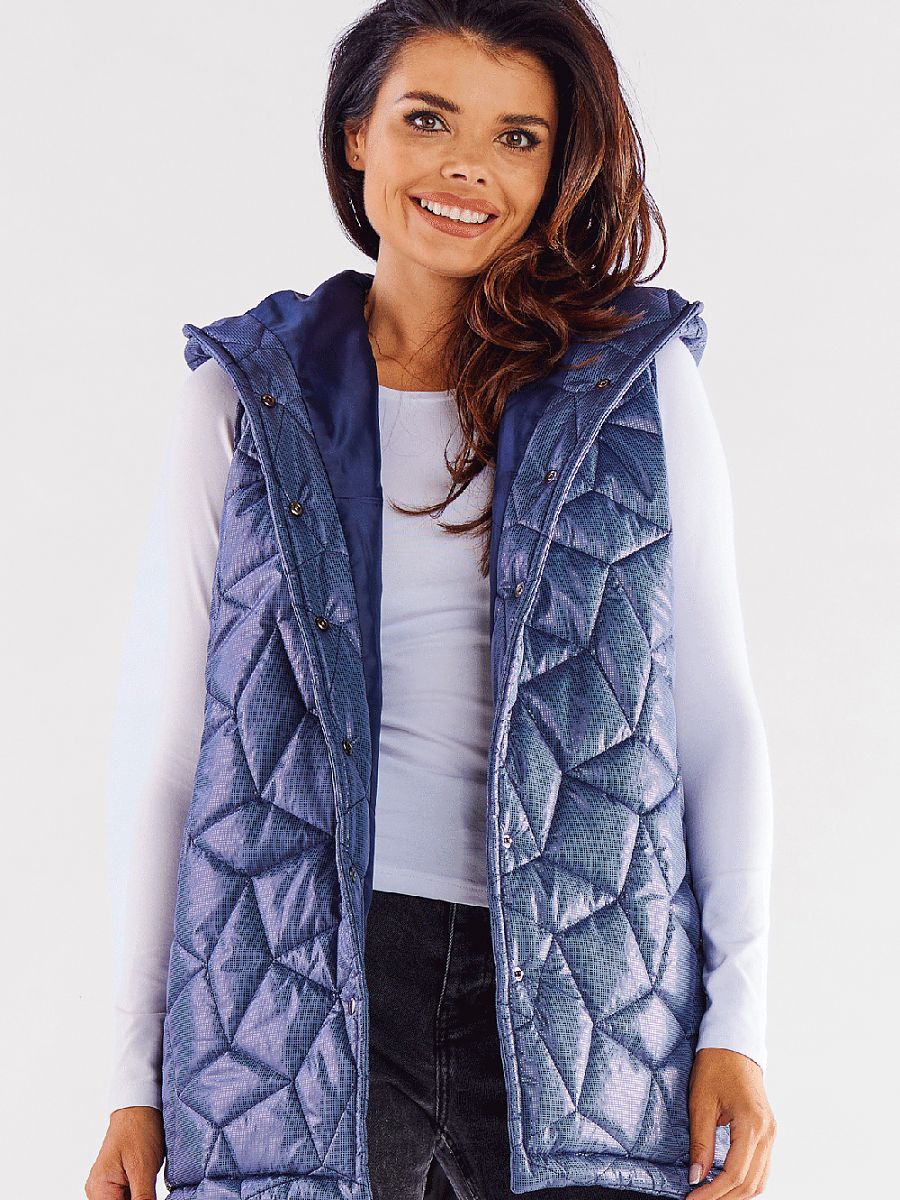 Gilet model 173884 Navy Blue by awama - Gilet