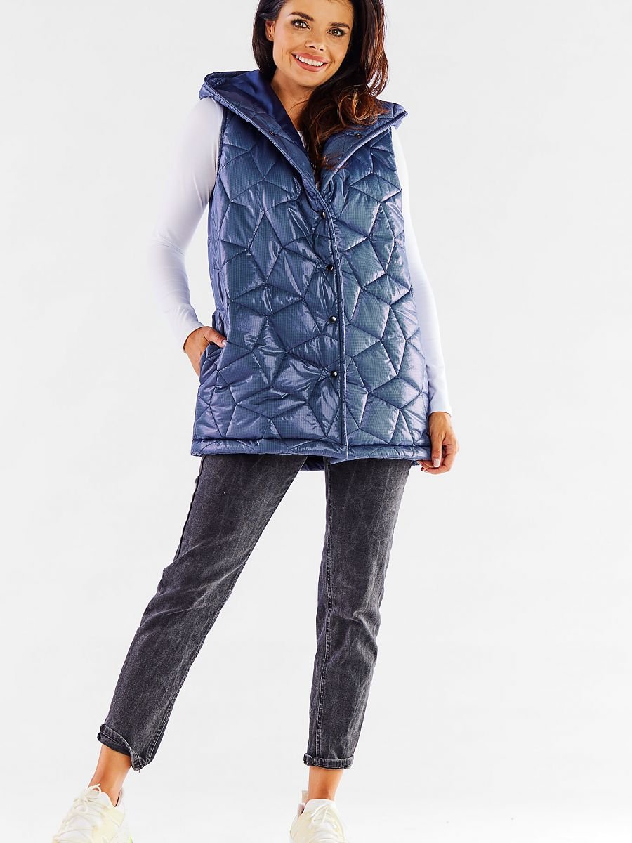 Gilet model 173884 Navy Blue by awama - Gilet