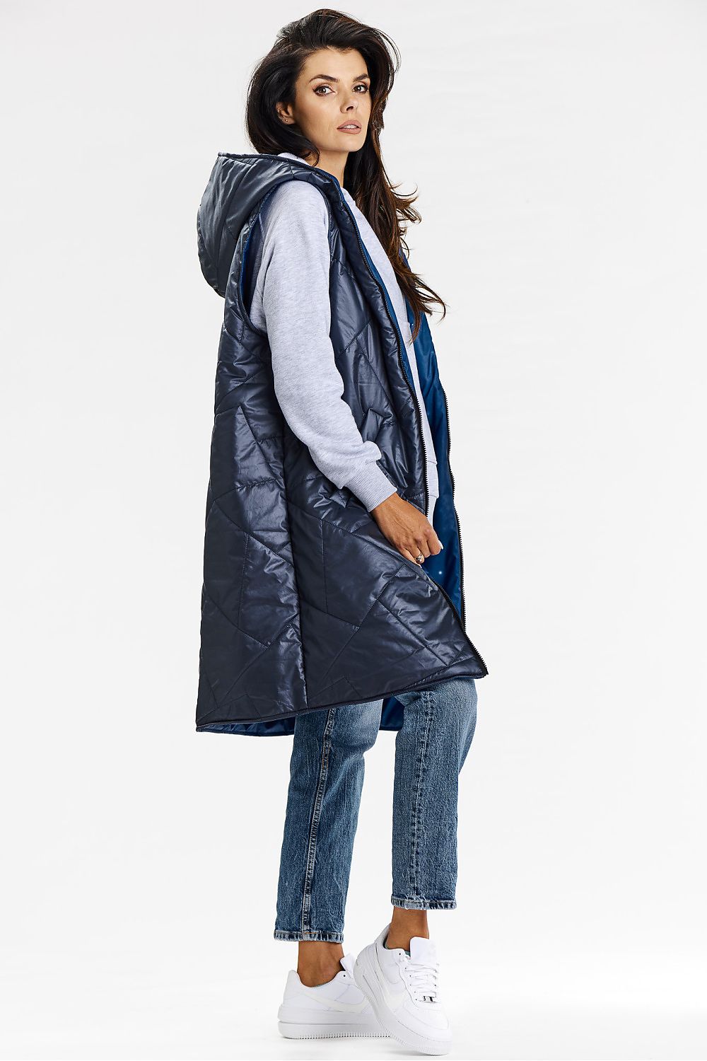 Gilet model 200552 Navy Blue by awama - Gilet