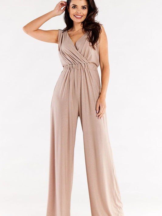 Jumpsuit model 174376 Beige by awama - Jumpsuits