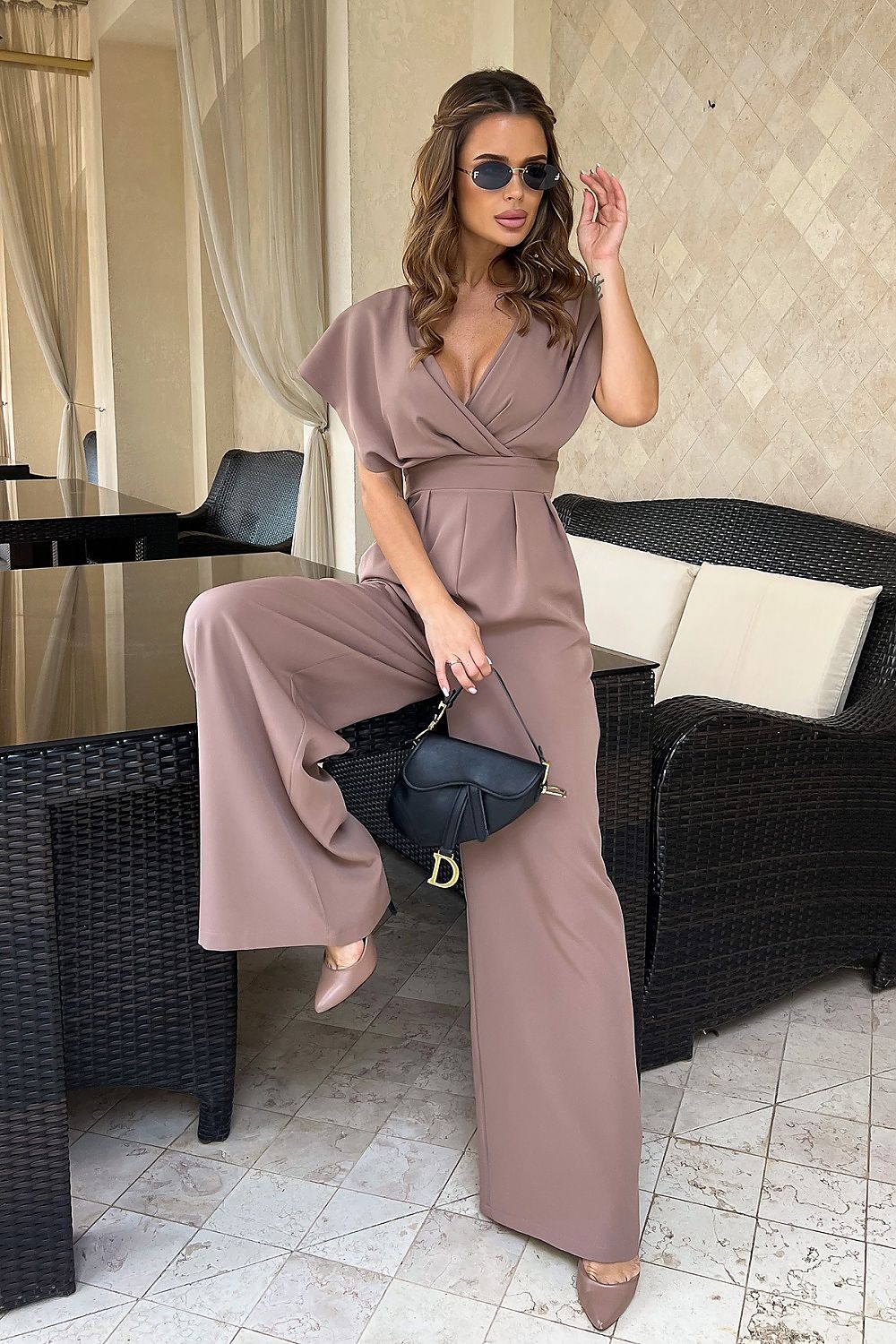 Jumpsuit model 190490 Brown by Bicotone - Jumpsuits