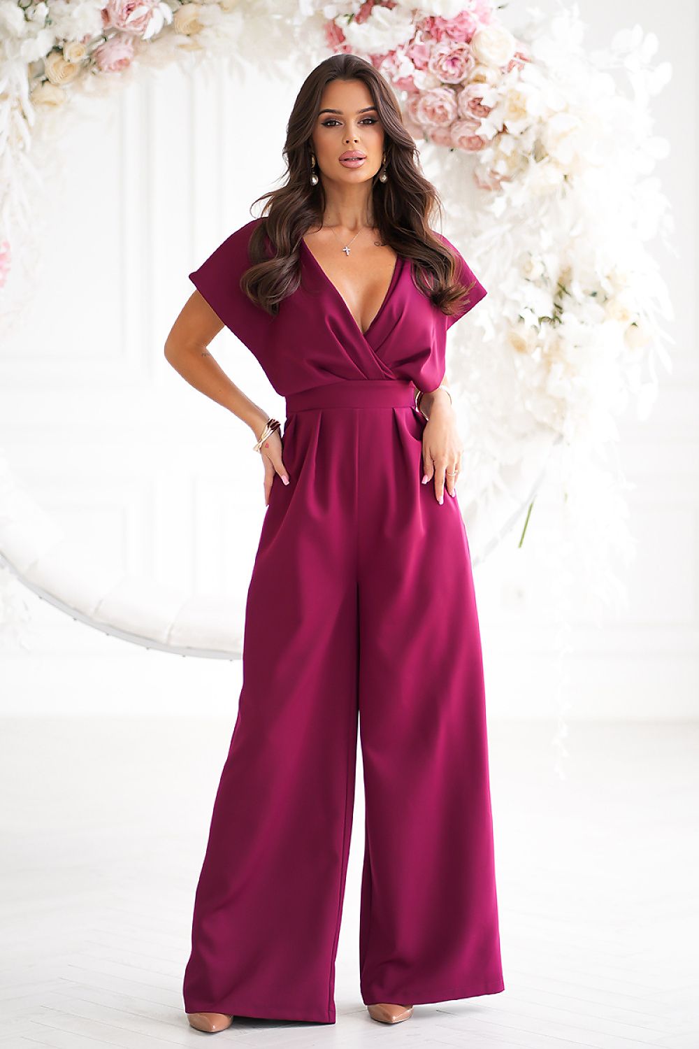 Jumpsuit model 202460 Red by Bicotone - Jumpsuits