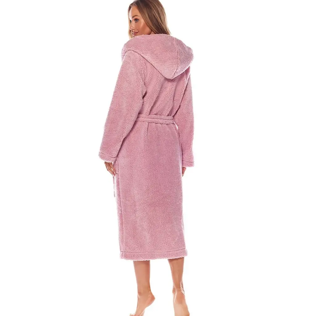Long bathrobe model 172768 Pink by L&L collection -