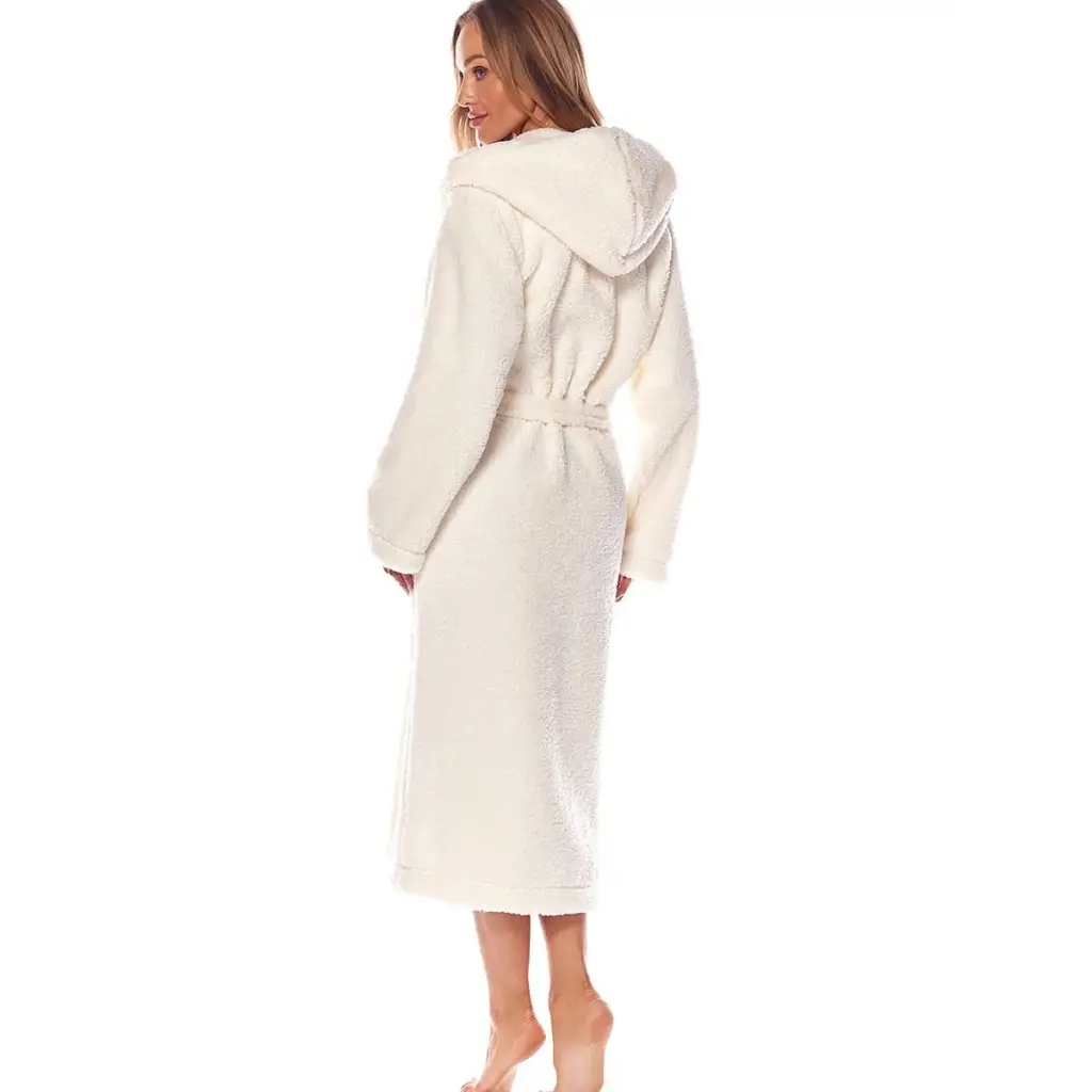 Long bathrobe model 172769 Beige by L&L collection -