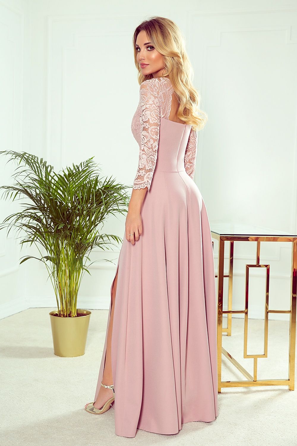 Long dress model 145155 Pink by Numoco - Long Dresses