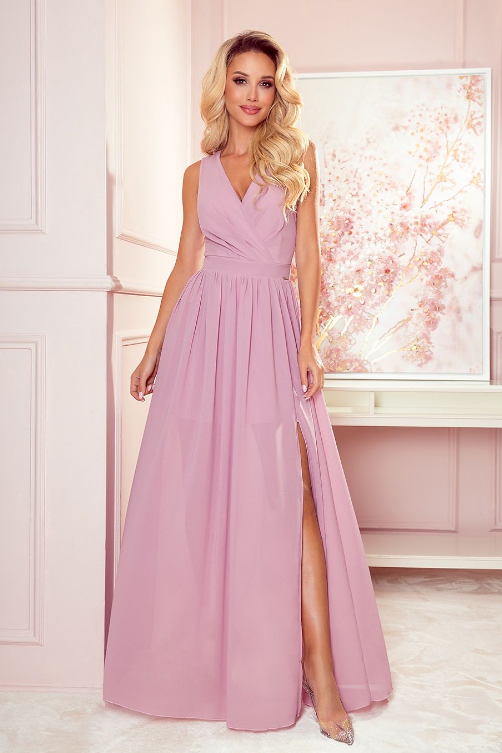 Long dress model 165641 Pink by Numoco - Long Dresses