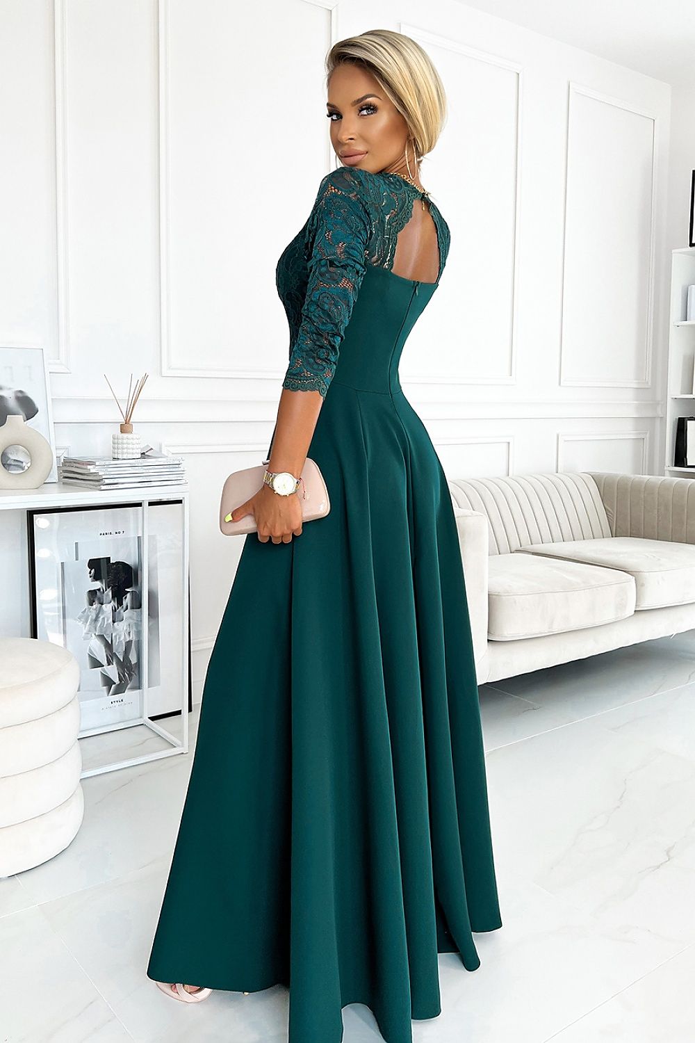 Long dress model 171435 Green by Numoco - Dresses