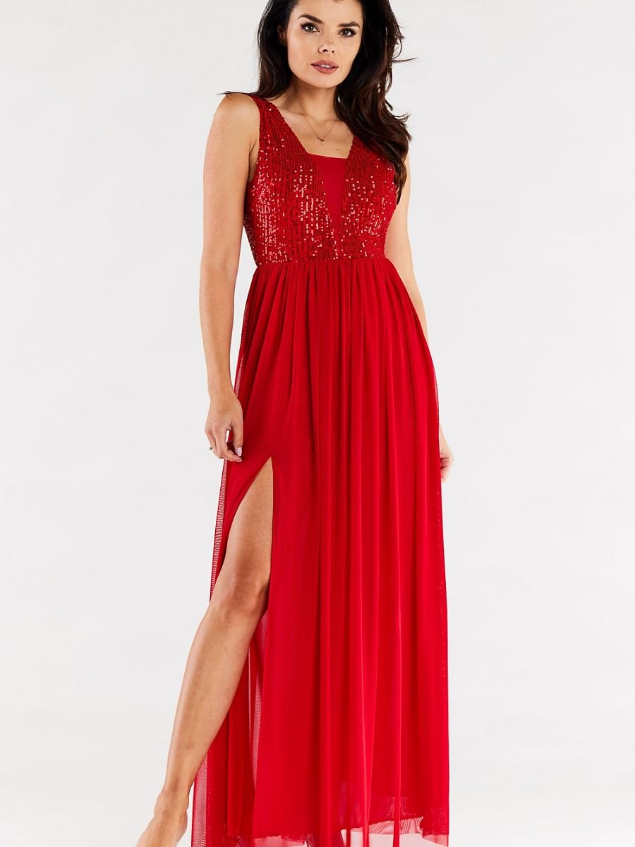 Long dress model 174391 Red by awama - Long Dresses