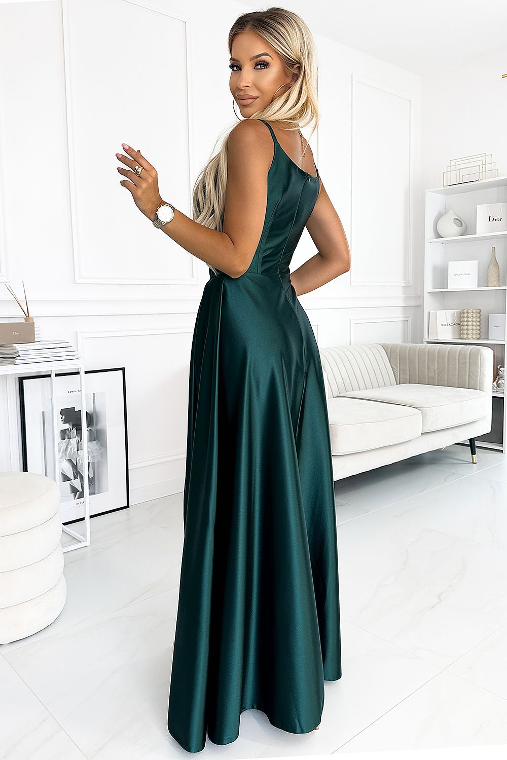 Long dress model 183707 Green by Numoco - Long Dresses