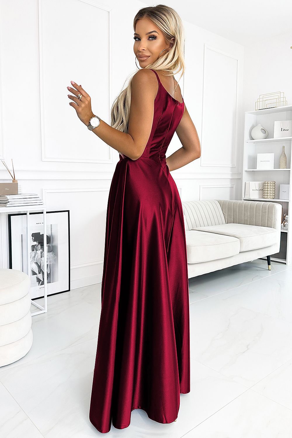 Long dress model 186316 Red by Numoco - Long Dresses