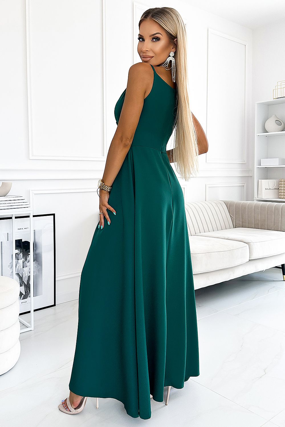 Long dress model 186318 Green by Numoco - Long Dresses