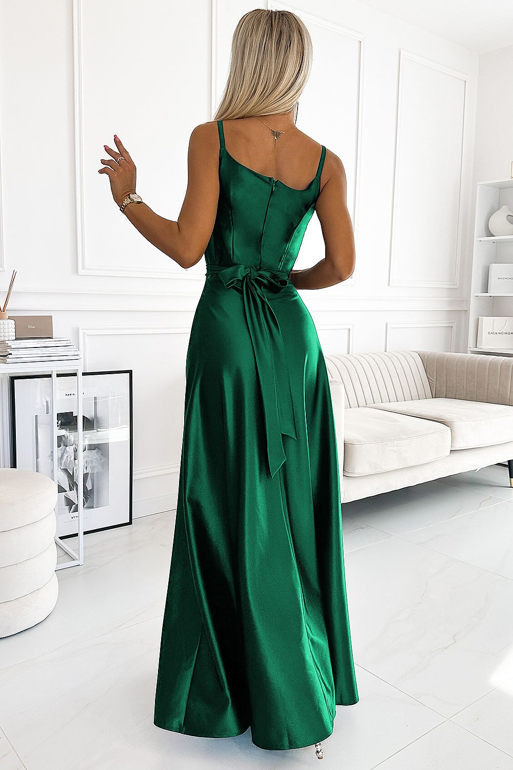 Long dress model 188107 Green by Numoco - Long Dresses