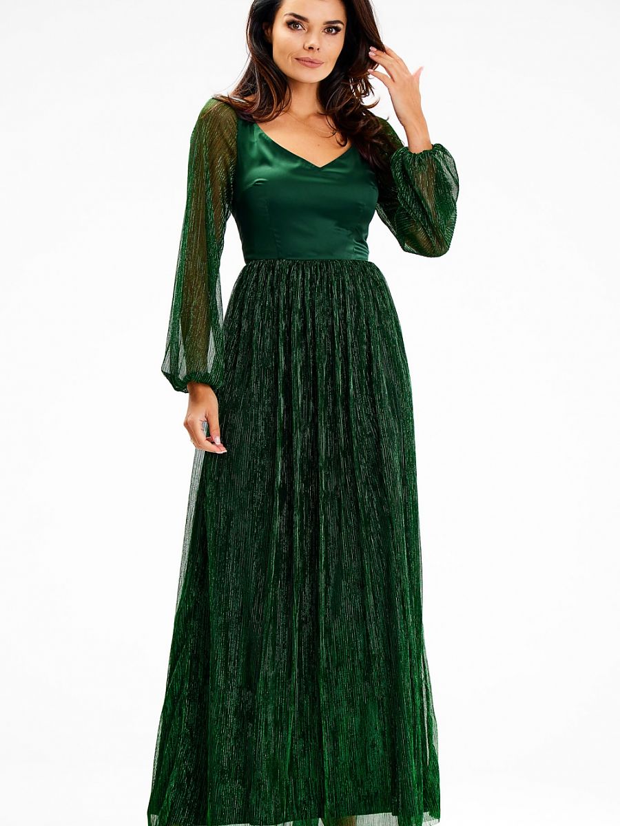 Long dress model 189438 Green by awama - Long Dresses